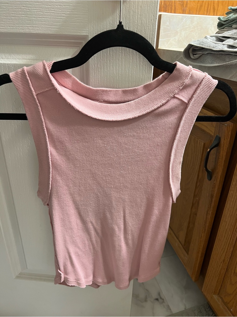 We The Free Dusty Pink Ribbed Tank